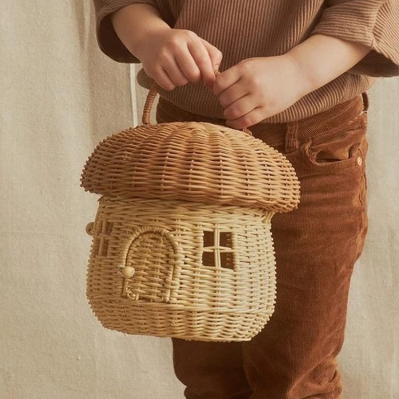 Fairy House Wicker Bag