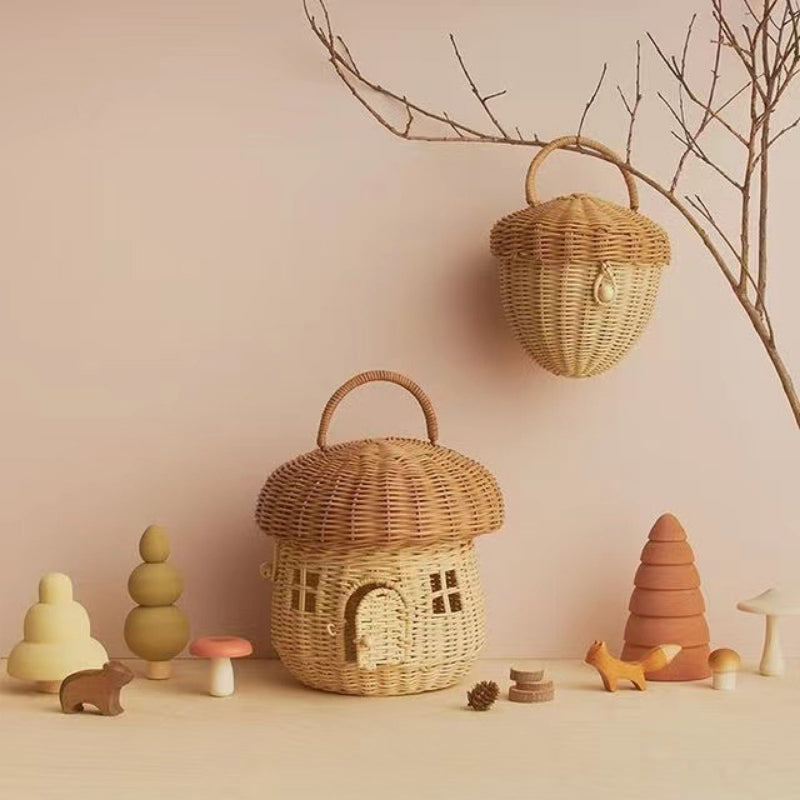 Fairy House Wicker Bag