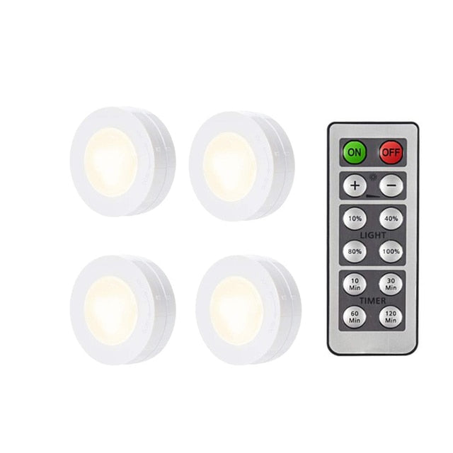 Dimmable Puck Lights with Remote and Touch Control